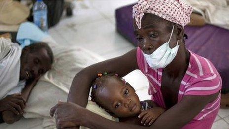 Cholera victims in Haiti