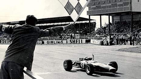 Jim Clark winning at Silverstone in 1967