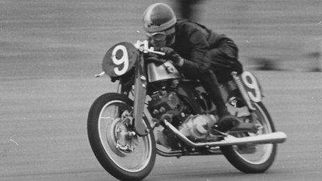 Motorbike racing at Silverstone in 1961