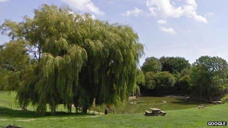 The pond off Haylings Grove, Leiston