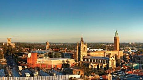 View across the city from the tower