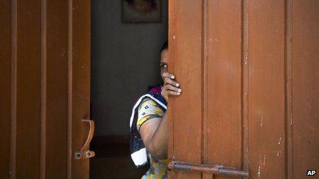 Christian woman in the Joseph Colony area of Lahore