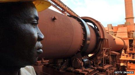 Bauxite factory in mineral-rich Guinea (Archive shot)