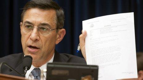 Congressman Darrell Issa at a congressional hearing in Washington DC 8 may 2013