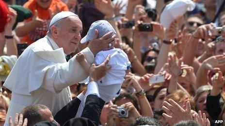 Pope Francis in St Peter's Square (May 12 2013)