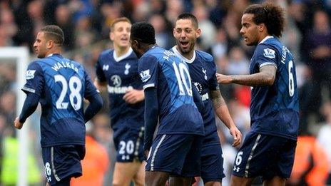 Emmanuel Adebayor, Clint Dempsey, Tom Huddlestone