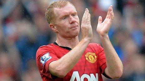 Manchester United midfielder Paul Scholes