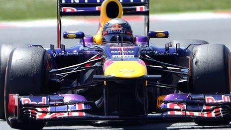 Sebastian Vettel in the Red Bull at the Spanish Grand Prix