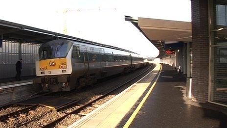 Enterprise train at Newry station