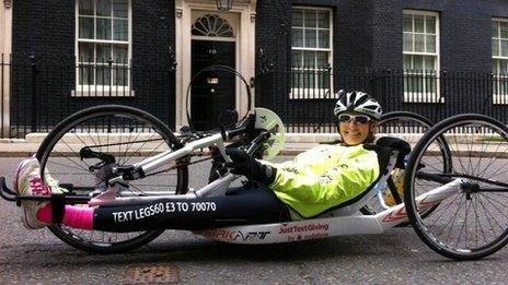 Claire Lomas at 10 Downing Street