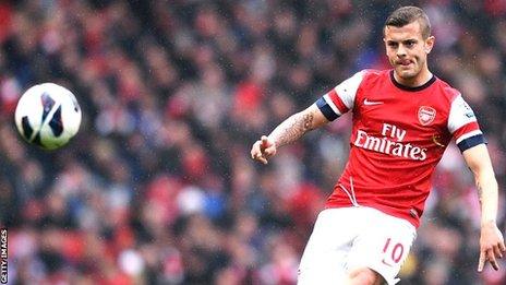 Arsenal midfielder Jack Wilshere