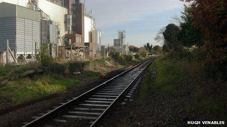 Site of disused railway station at Fulbourn