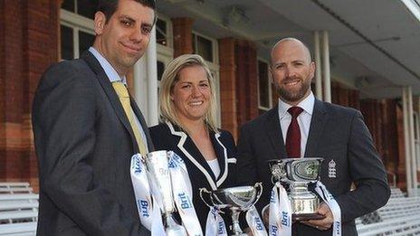 Matthew Dean, Katherine Brunt and Matt Prior