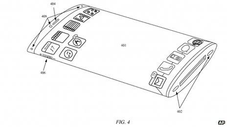 An illustration from one of Apple's iPhone patent applications