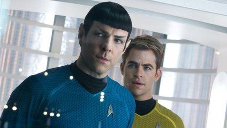 Zachary Quinto and Chris Pine in Star Trek Into Darkness