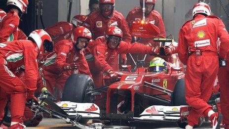 Ferrari pit stop