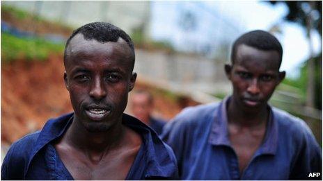 Prisoners in the Seychelles, accused of piracy