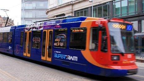 Supertram in Sheffield