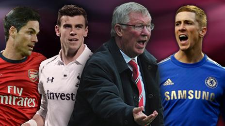 Mikel Arteta, Gareth Bale, Sir Alex Ferguson and Fernando Torres