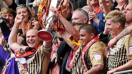 Bradford celebrate victory