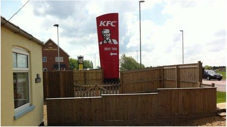 Takeaway sign in March, Cambridgeshire