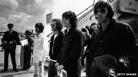 John Densmore, Robby Krieger, Jim Morrison and Ray Manzarek pictured in 1968