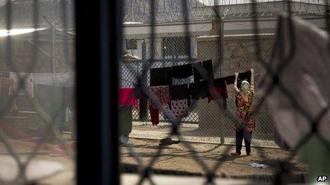 A woman at Badam Bagh, Afghanistan's central women's prison, in Kabul, Afghanistan - where manyinmates have been convicted of so-called "moral crimes"