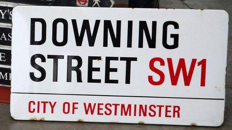 The Downing Street sign