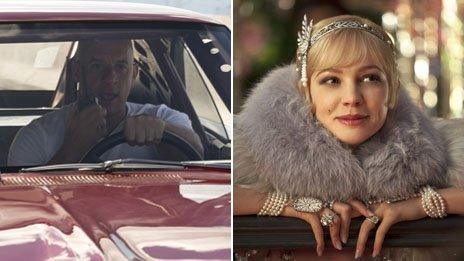 Vin Diesel in Fast & Furious 6 and Carey Mulligan in The Great Gatsby