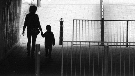 woman and child on the Meadows estate