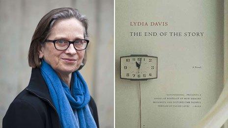 Lydia Davis and the cover of her 1995 novel The End of the Story