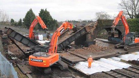 Demolition of bridge