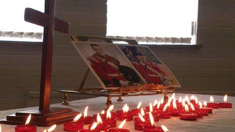 Candles lit in memory of Drummer Lee Rigby