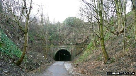 The newly opened tunnel