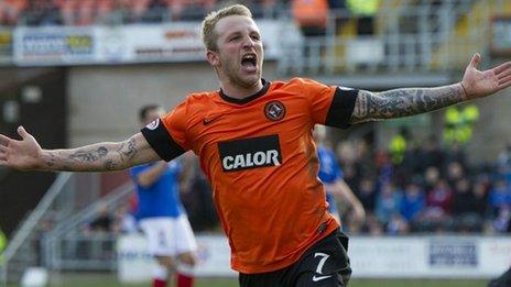 Dundee United striker Johnny Russell