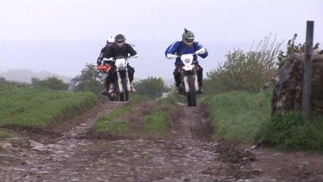 Bikers in the Peak District