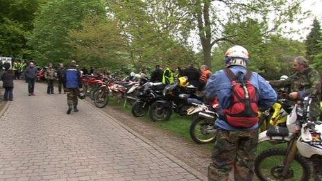 Protestors in the Peak District