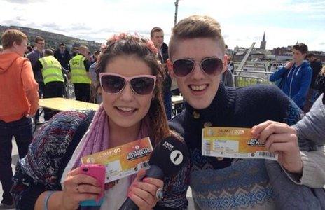 Festival-goers with Big Weekend tickets