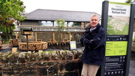 Andrew Poad outside the new Housesteads visitor centre