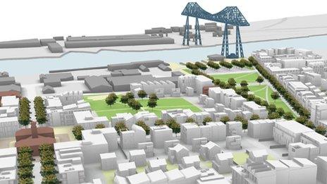 Artist's impression of refined Middlehaven plans