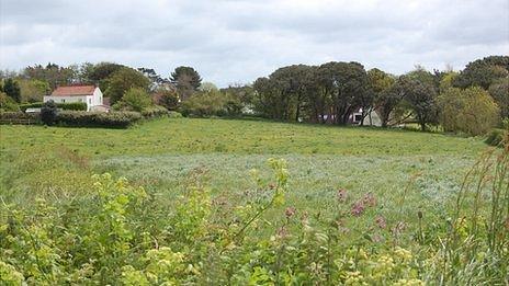 Field in the Forest, Guernsey, where a plane crashed in January 1999