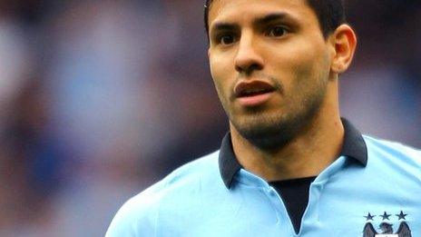 Manchester City striker Sergio Aguero