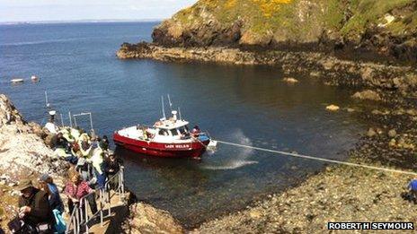 Lady Helen back at Martin's Haven being pumped out