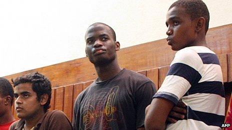 Michael Adebolajo (centre) in court in Kenya in 2010