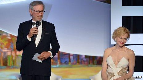 Steven Spielberg and Nicole Kidman