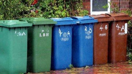 Wheelie bins in Harrow