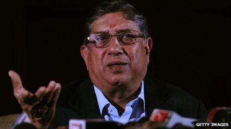 BCCI chief N Srinivasan