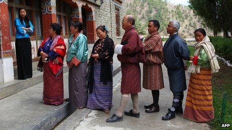 Voters in Bhutan (April 2013)