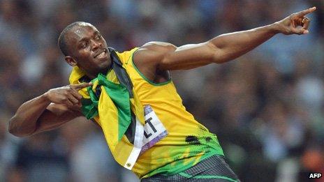 Usain Bolt at the London 2012 Olympics