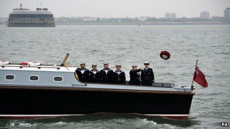 Mary Rose wreath laying